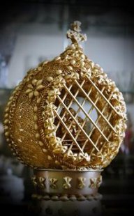 пасхальное яйцо из макарон
